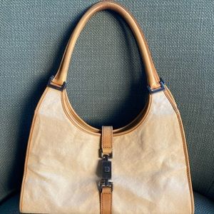 Gucci Jackie Bardot Bag in Canvas